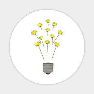 Buttercup light bulb Magnet